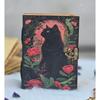 Black Cat Floral Journal – Mystical Diary with Floral Design | Witchy Notebook | Gothic Cat Lover Gift | Occult and Celestial Writing Book