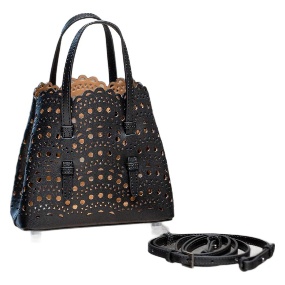 2024 French Casual Genuine Cowhide Hollow Shoulder Crossbody Handbag