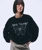 Nigaennikol Shine Butterfly Sweatshirt_Black White
