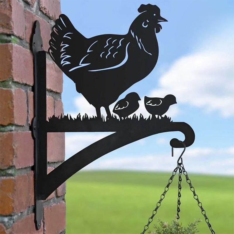 Gancio Gabbia per Uccelli Fata dei Fiori Ciondolo da Cortile, Ornamento Paesaggistico da Giardino Esterno, Decorazione da Appendere per Giardino, Supporto Casetta per Uccelli