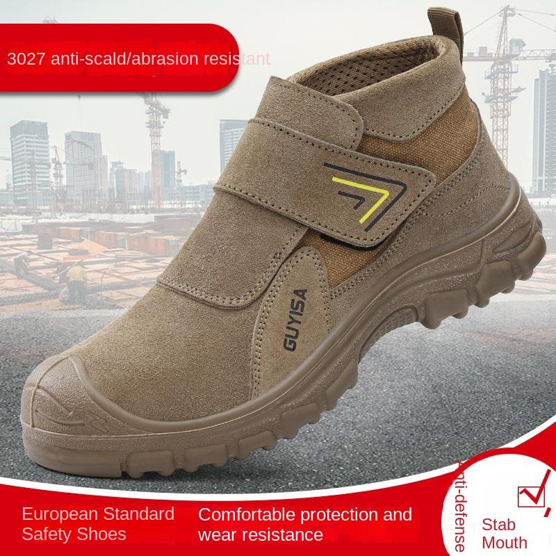 Labor Insurance Shoes, Smash-proof and Puncture-proof Men's Steel Baotou Safety Protective Shoes