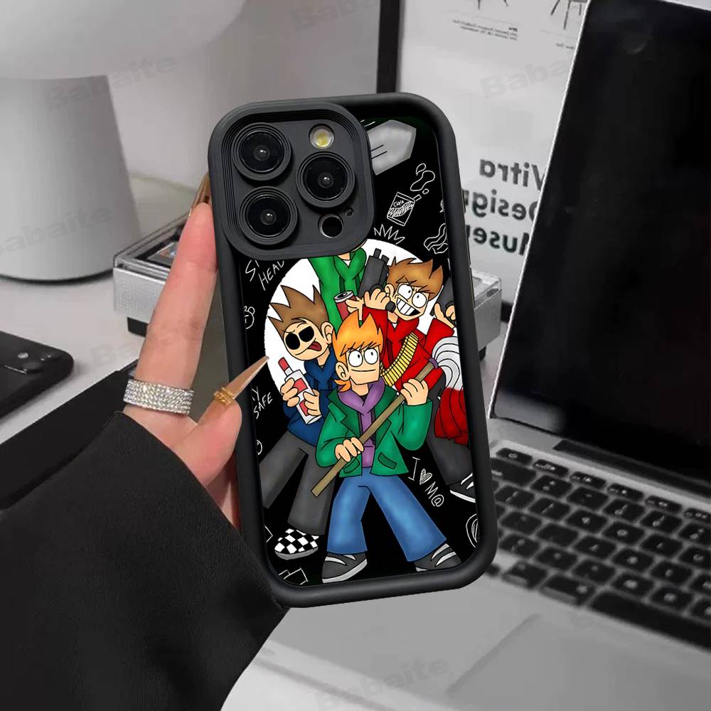 Cartoon Cute E-Eddsworlds Silicone Soft Phone Case For IPhone 17 16 14 13 12 11 15 Pro Max Plus Air Cover