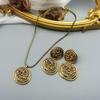 Vintage Heavy Industry Niche Disc Relief Floral Temperament Ear Clip Earrings