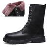 Motorcycle Boots Men Winter Shoes Warm Waterproof Men Leather Boots Footwear Cowboy Tactical Boots Men Casual Shoes Large Size