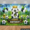 1pc 8-year-old Football Birthday Background Banner Suitable for Birthday Decoration Festival Celebration and Photography Prop