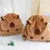 Unique Capybara Plush Cosmetic Pouch Large Capacity Drawstring Storage Bag Festival Gift Bags for Travel and Daily Use