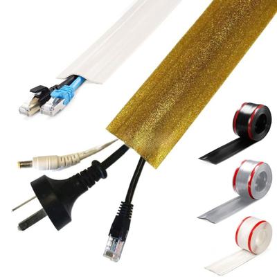 High Quality PVC Floor Cable Cover 1m Soft Wall Wire Concealer No Drill Self Adhesive Cable Protector Carpet/Floor
