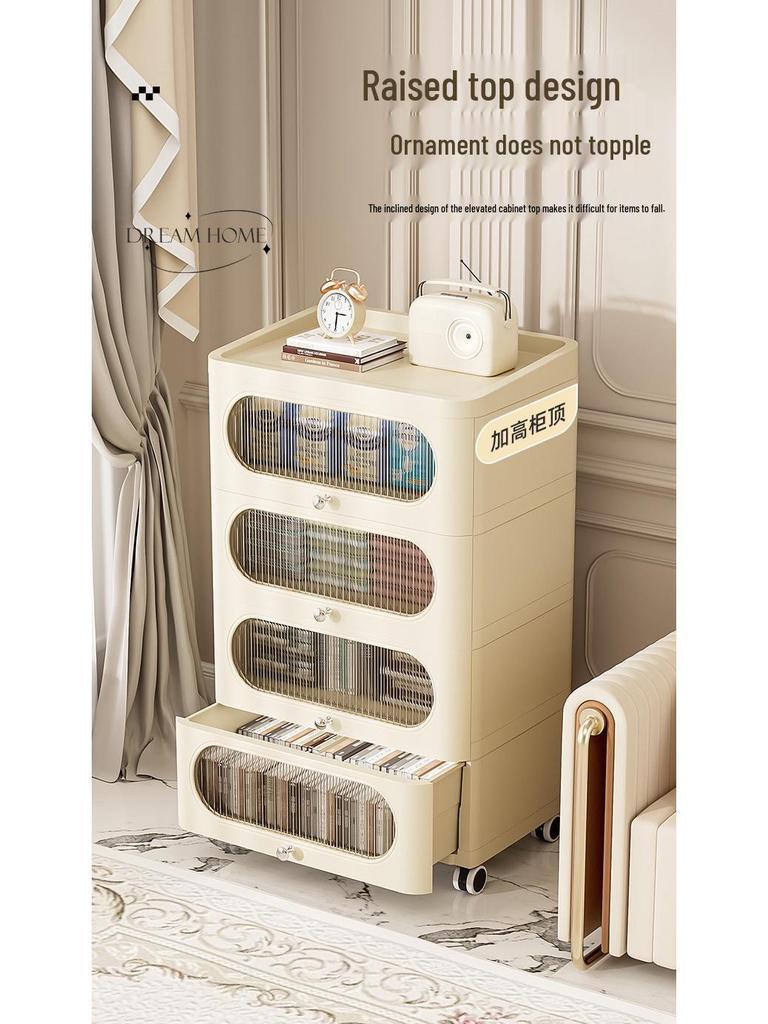 Nordic Style Plastic Storage Cabinet for Living Room or Bedroom
