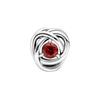 Pandora Moments Eternal Loop Charm Women Jewelry Accessories Red Silver 790065C01