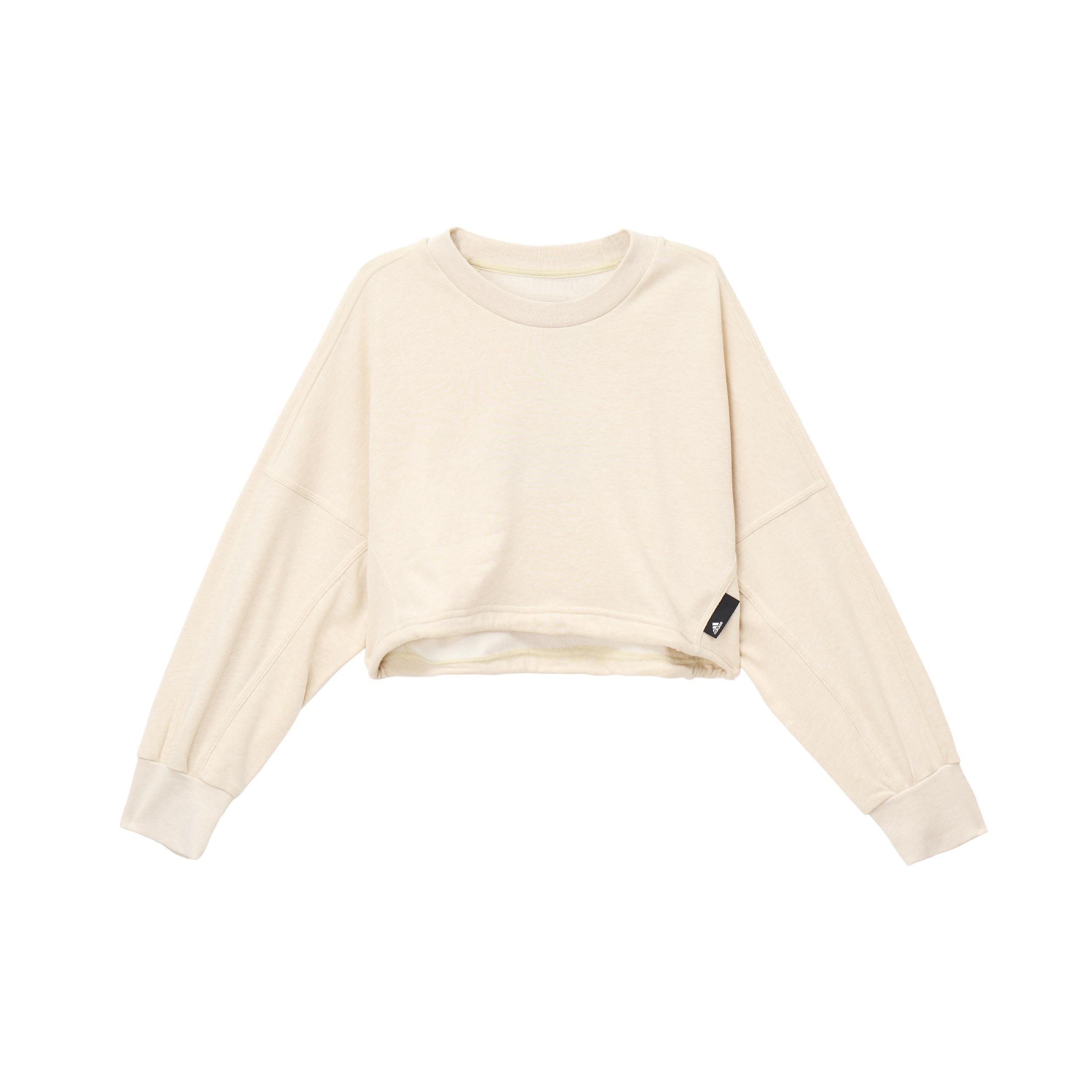 (WMNS) adidas Sportswear Studio Lounge Summer Crew Sweatshirt  Beige  Women s HE3095 L