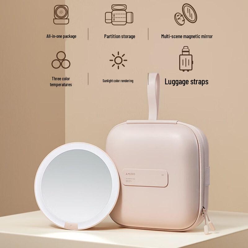 AMIRO M3 Portable LED Folding Makeup Mirror CN Plug (adapter Included)