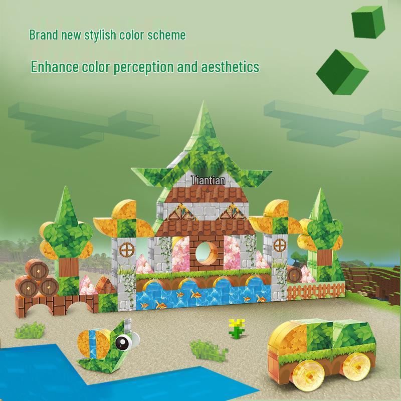 DiGe Geometric Magnetic Blocks - Building Blocks for Construction Vehicles & Castles - Children's Toys