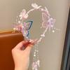 Handcrafted Embroidery Princess Flower Crown Kids Floral Hair Hoop  Flower Girl Accessory