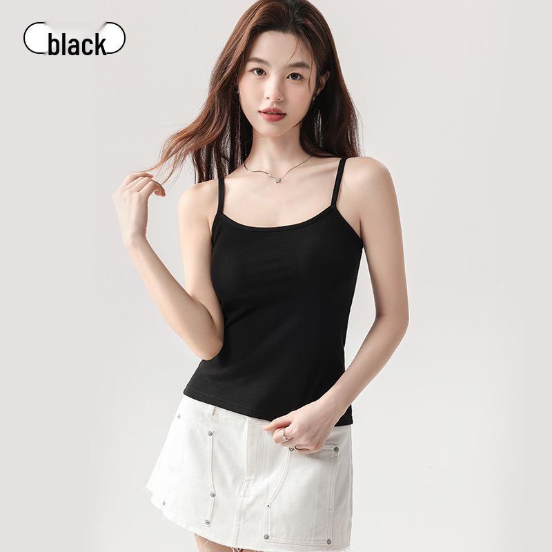Ärmelloses Baumwoll-Camisole - Schlankmachende Basisschicht für Frühling bis Herbst, Bedeckt die Achselhöhle, Ohne Brustpolster