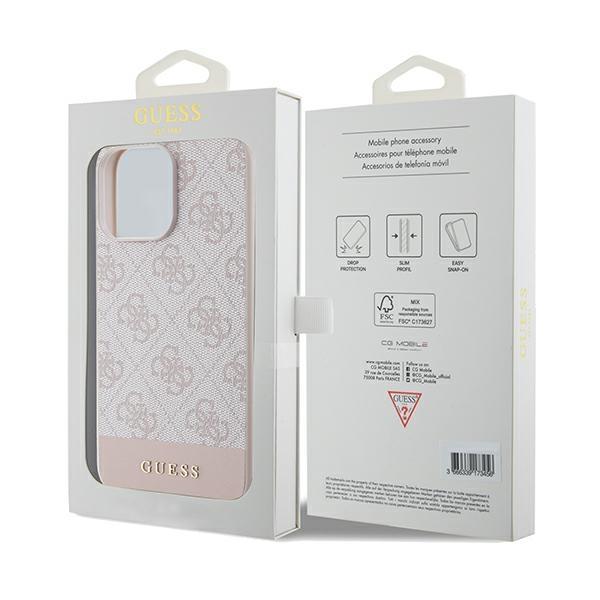 Guess Guhcp14Lg4Glpi Iphone 14 Pro 6,1 Różowy/Pink Hard Case 4G Stripe Collection
