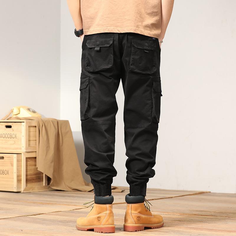 New men's overalls casual loose retro trousers trendy pants men's sports men's trousers advanced sense