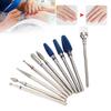 10pcs Nail Art Manicure Drill Bits Cleaning Polishing Electric Nail Drill Machine Tool Head