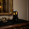 Niche Home Decor Halloween Ghost Decoration, Cute Light Up Figurine, Spooky Resin Room Accessories Statue with LED for Shelf Mantel Indoor Gift