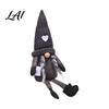 Soft Waxy Fabric Holiday Dolls Christmas Gnome Plush Decoration with Long Legs Faceless Handmade Nordic Style Ornaments Doll Figurines Sitting