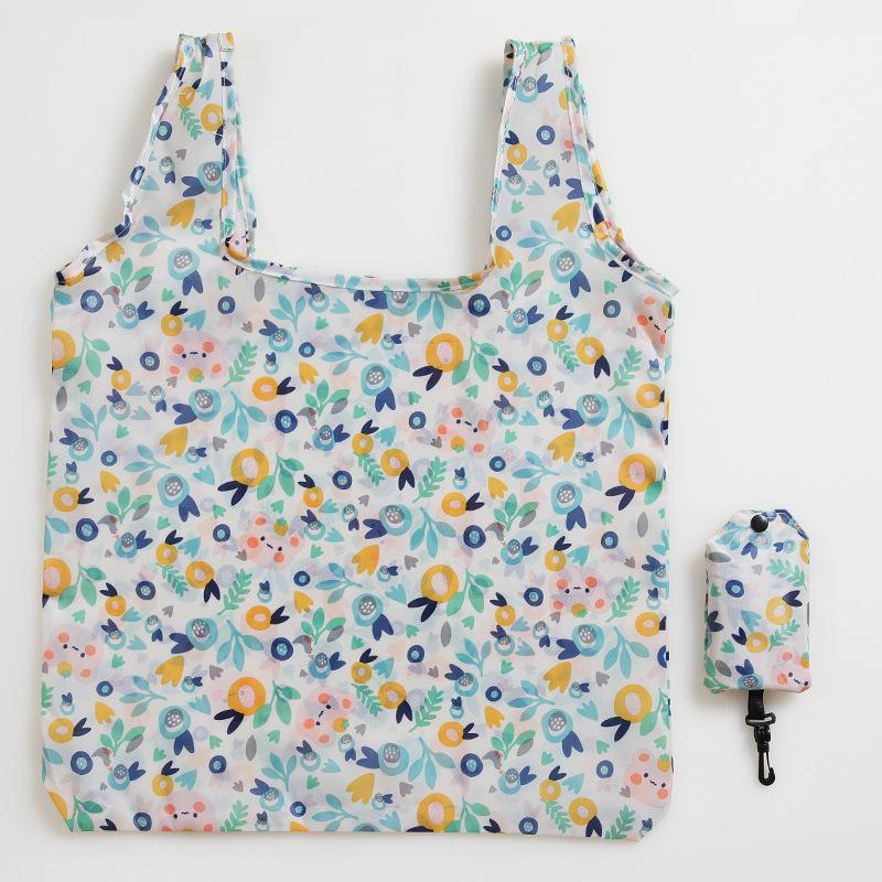 Folding Environmental Protection Shopping Bag Bag Travel Shoulder Portable Thickened Large Size Grocery Bag Supermarket Environmental Protection Bag