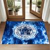 Leicester City Football Design Crystal Velvet Rug Soft Decorative Mat for Bedroom Entrance