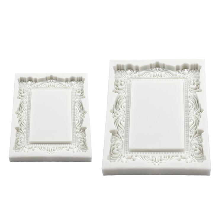 Sugarcraft Mould Silicone Vintage Embossed Frame Shape Bakeware Tools Gift