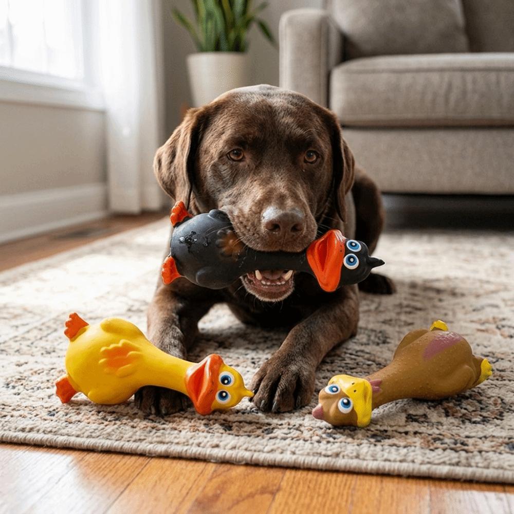 Squeaky Sound Latex Chew Toy Standing Form Dog Training Toy Pet Sound Plaything Puppy Training
