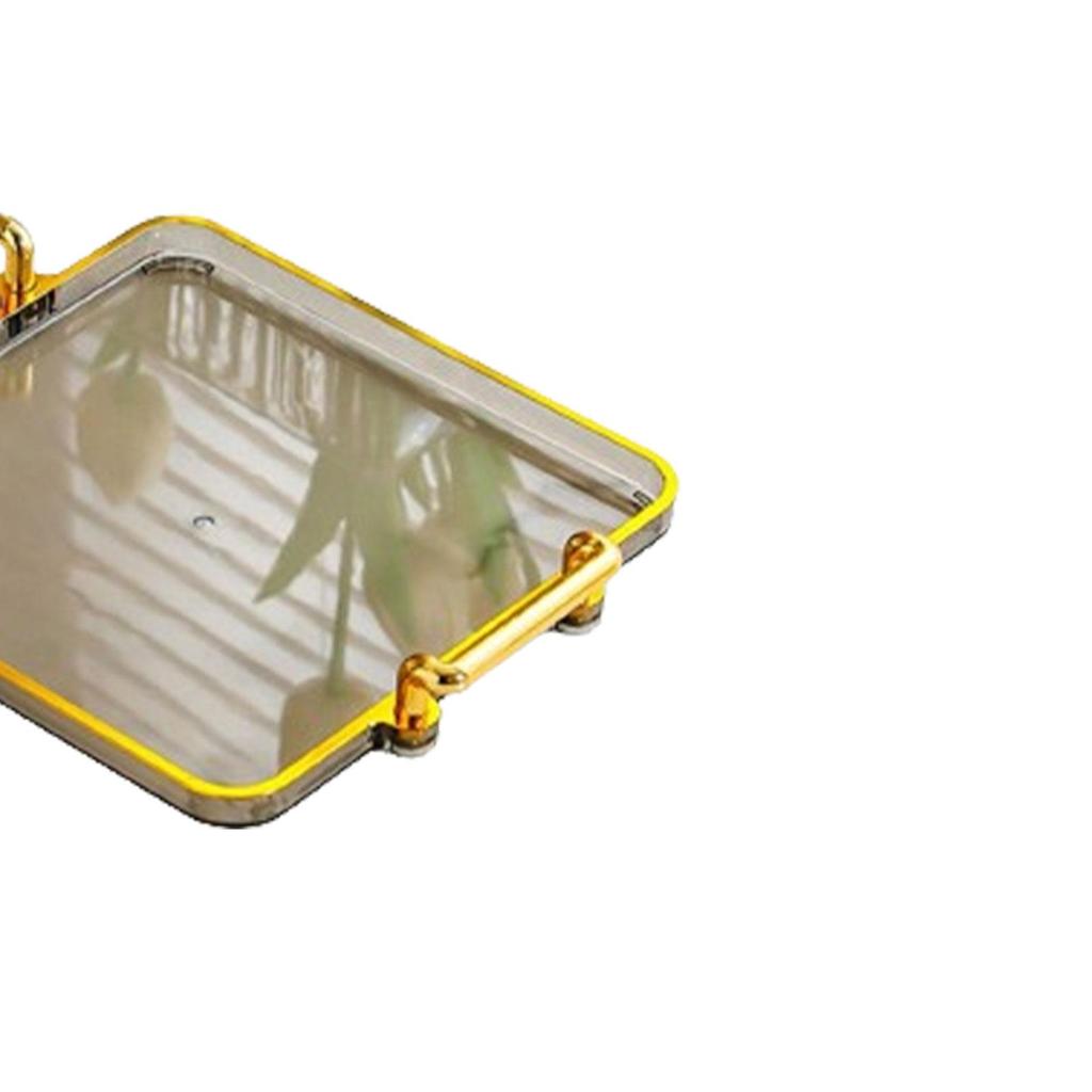 Serving Tray with Handles Multipurpose Food Tray Bathroom Decor Perfume Tray for Outdoor Patio Coffee Table