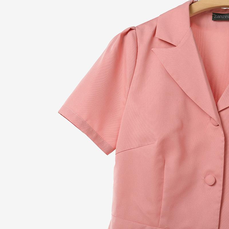 ZANZEA Women Short Sleeve Blouse and Pleated Skirts Casual Two Piece Suit Sets