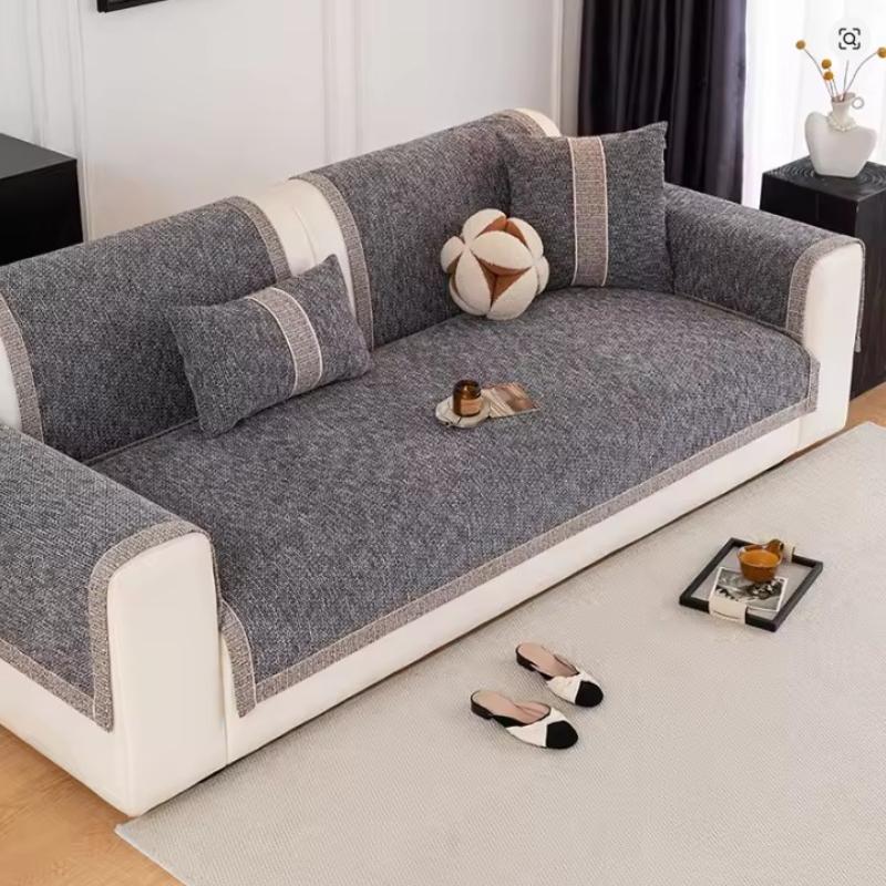 All-Season Anti-Slip Sofa Cushion Simple Leather Sofa Cover Cloth Towel Home Decorative Modern Luxury Living Room Couch Slipcover