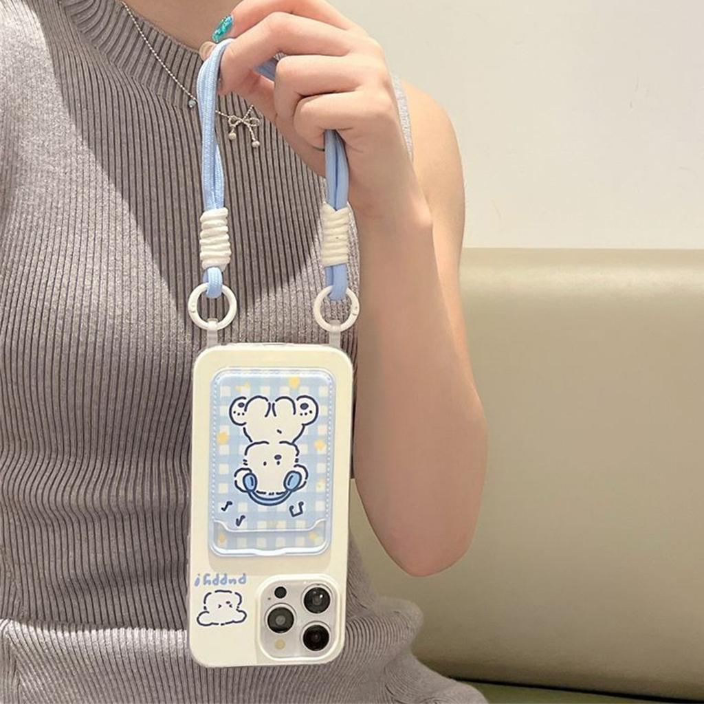 Lanyard Card Case Phone Case Headphones Puppy Domestic Android for Huawei NOVA10 for Honor 90 Creative Lanyard Case