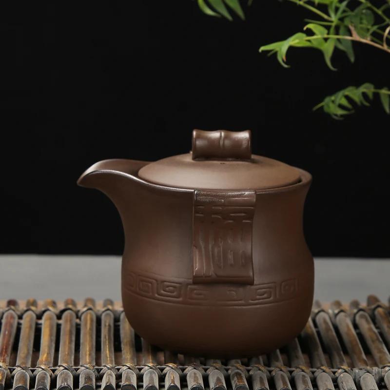 Antique Purple Clay Hand Grab Pot Chinese Yixing Zisha Teapot Household Filter Beauty Kettle Portable Tea Maker Drinkware