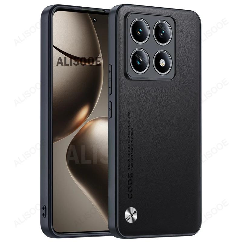 Shockproof Funda for Xiaomi 14T 15T Pro / Mi 15T 14T Pro Case Luxury Fiber Texture PU Leather Protection Cover Capa