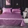 1pc Flat Bed Sheet Silky Bedsheets Solid Color Bed Linen Smooth Flat Sheets Sabanas Para Cama Home Textile Bed Sheets