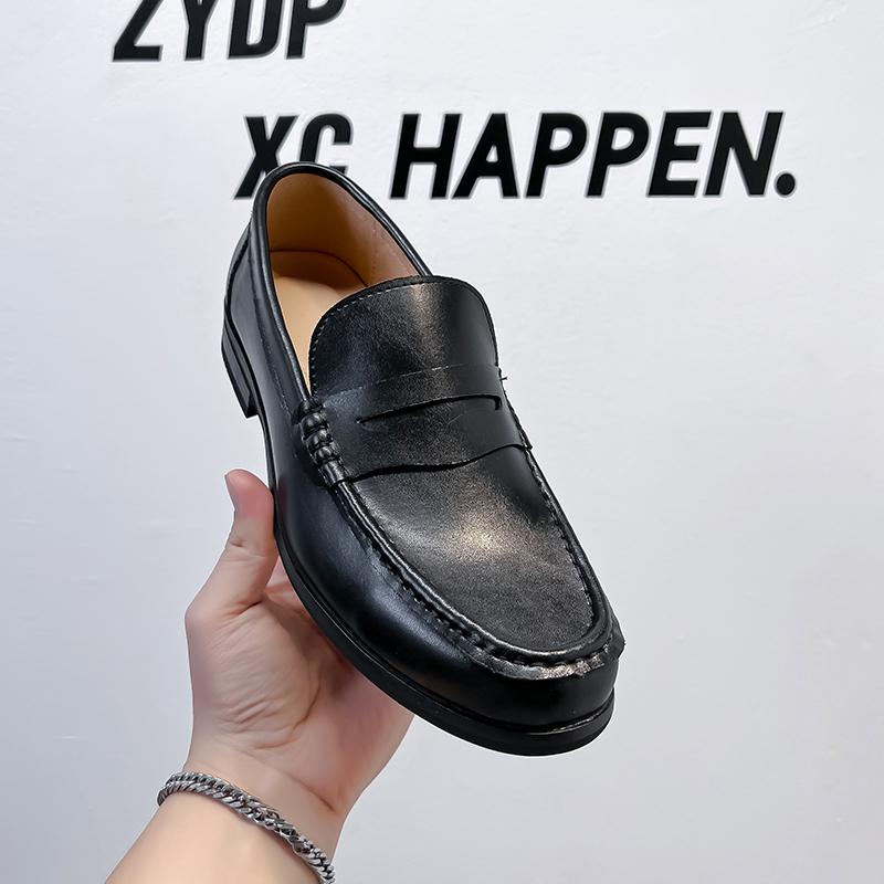 

Comfy High Quality Outdoor Antiskid Loafers Mens Slip Driving Flats New Men Casual Outdoor Shoes Leather Mens Business Shoes 38 чёрный