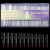 504x Clear Nail Tips for Acrylic Nails Extra Long Full Cover Tips Ballerinas False Nails Soft Gels Tips Nail Supplies