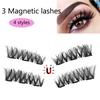 SK SKONHED 4 Pcs Sexy Long Cilia Glue-free Cross Wispy Triple Magnet Extension Tools False Eyelashes