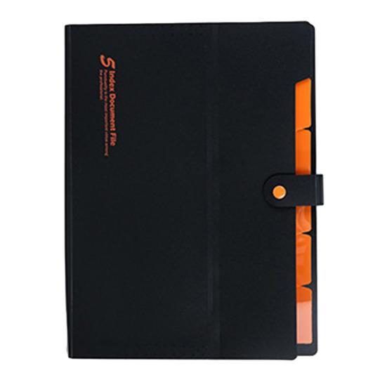 Portable Accordion Folder with Bungee Closure Secure Snap Design Letter Size File Pouch for Home School Office