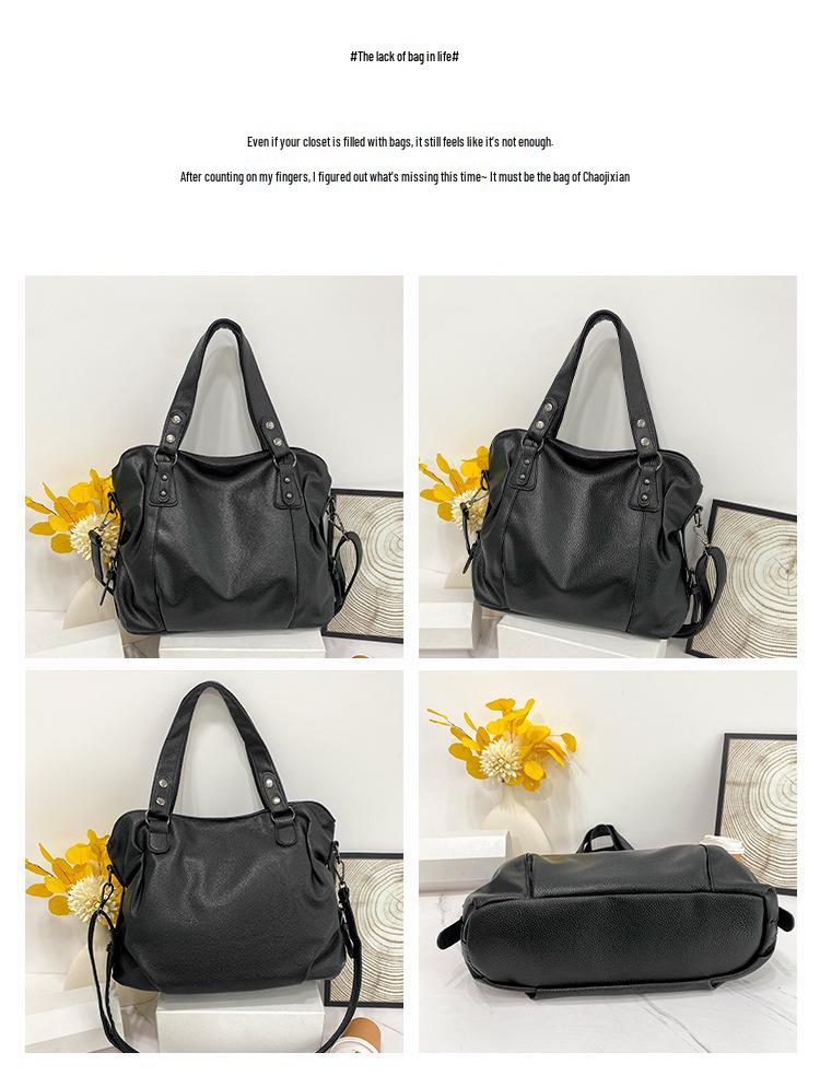 Women's 2025 Large Capacity Spring/Summer Handbag - Korean-Style Fashionable Shoulder & Crossbody Bag for Middle-Aged Moms