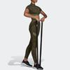 Adidas Leopard Print Sports Fitness Pants Women Pants Dark-Olive-Green HM8647