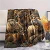 1PC Sheep Print FlAannel Blanket, High quality Comfortable for All Seasons, Home Decor, Warmth and Comfort