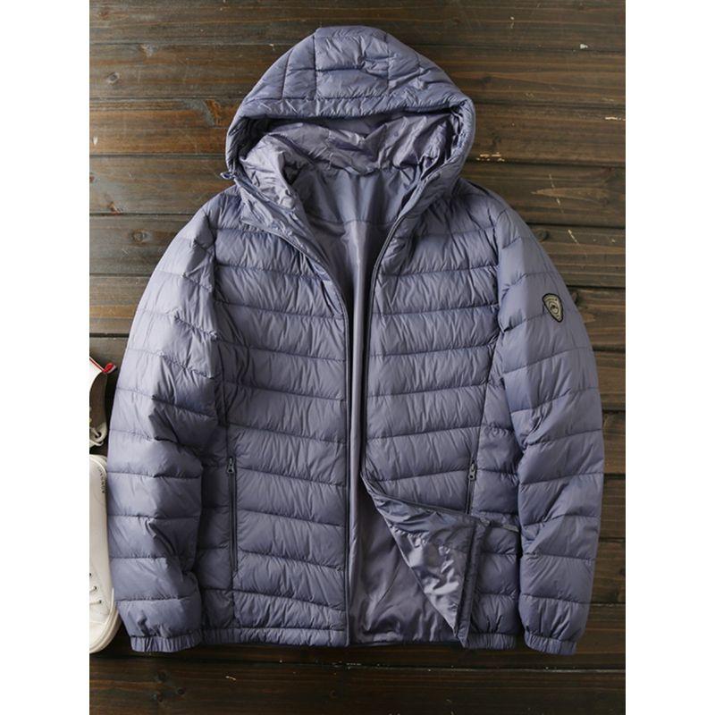 Lightweight and Warm! Men's Clothing Factory Surplus, Autumn and Winter Thin Casual Hooded down Jacket Coat