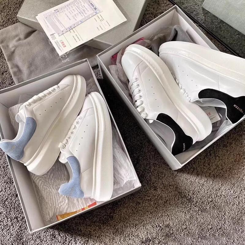 Couple small white shoes men's and women's shoes McQueen casual height increase sports board shoes breathable versatile large size sports casual shoes