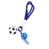 Football Keychain with Whistle Car Key Ring with Braided Strap Football Backpack Purse