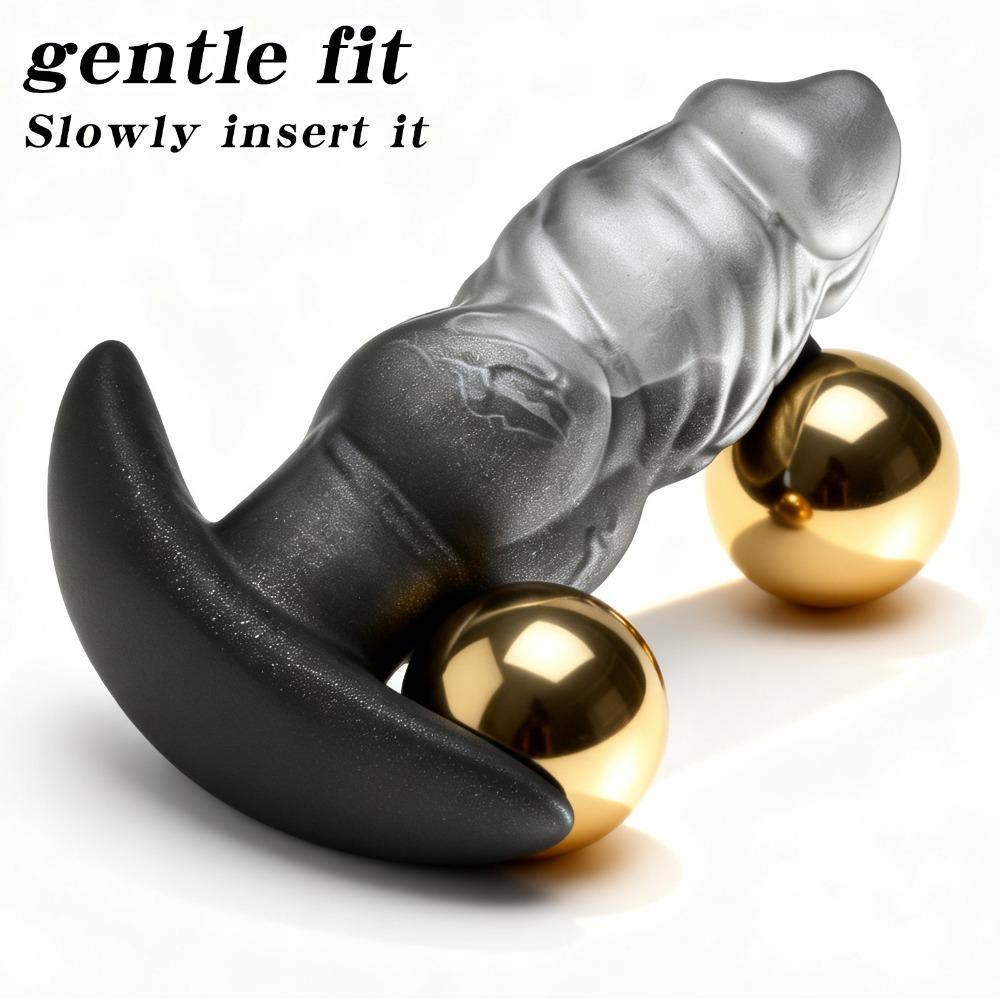 Alien Fantasy Monster Silicone Anal Plug, Unique Textured Liquid Silicone Butt Plug for Men Women Unisex