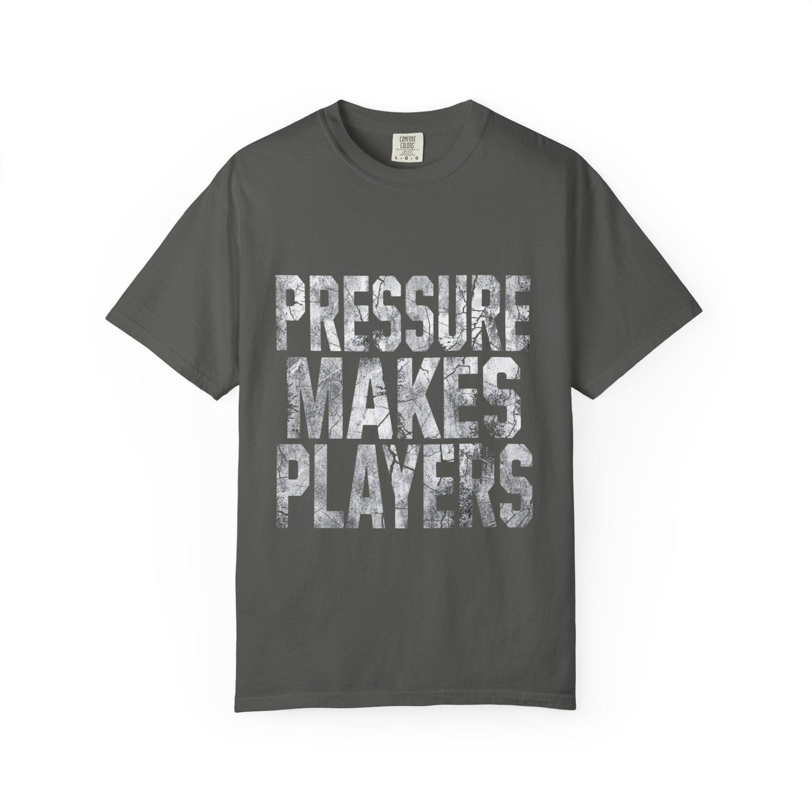 Pressure Makes Players T-Shirt | Motivational Sports Quote Tee Vintage Style Unisex Athletic Graphic Shirt 2XL
