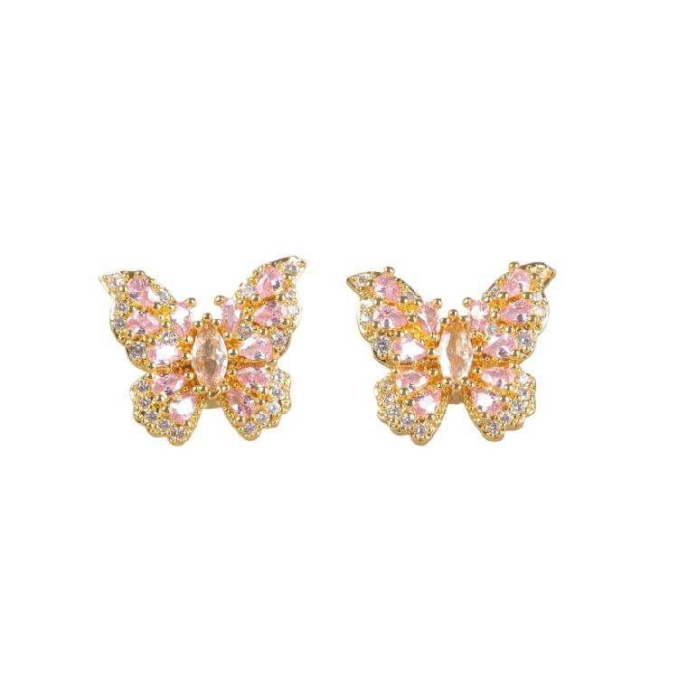 

High End Crystal Embellished Butterfly Ear Accessories Metal Construction Easy Compatibility For Customized Headphone Style золотий