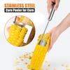 Ergonomic Curved Corn Cob Stripper Durable Stainless Steel Construction Effortless Peeling And Storage Corn Tool