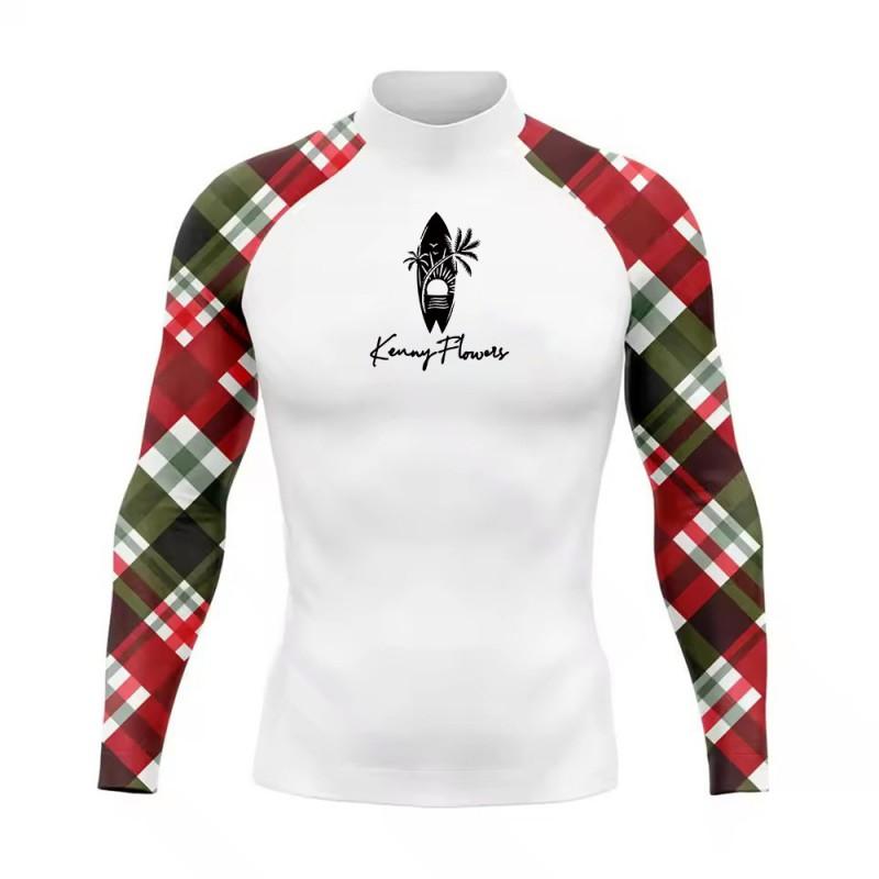 Mens Long Sleeve Rash Guard Set UV Protection Quick Dry Snorkeling Surfing Suit Beach Vacation