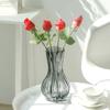 INS Glass Vase Clear Flower Vases for Centerpiece Table Home Office Desktop Decor Wedding Flower Arrangement Modern Flower Pot